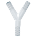 JeioTech Y Connector, PP, (I.D. 6.5mm x O.D. 9.5mm), 1ea Connector