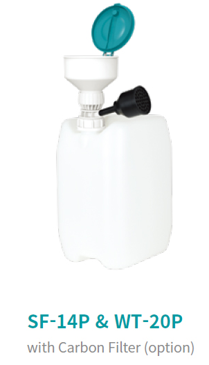 JeioTech WT-20P, Liquid waste container, 20L (HDPE), 1ea Safety Waste Disposal System