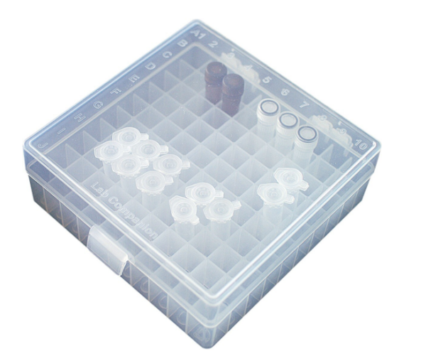 JeioTech SRB-100 Storage Box (PP, 1.2ml/2.0ml, 100 holes), 5 Packs Storage Box